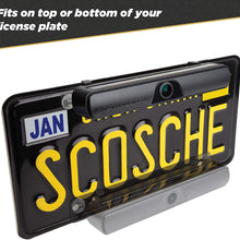 SCOSCHE WBUSSPF43 Wireless Solar Powered Backup Camera System with 4.3” Color Dash Monitor and License Plate Frame for Cars, Trucks and SUV’s