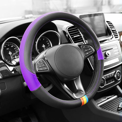 FH Group FH2008PURPLE Purple Full Spectrum Leather Steering Wheel Cover