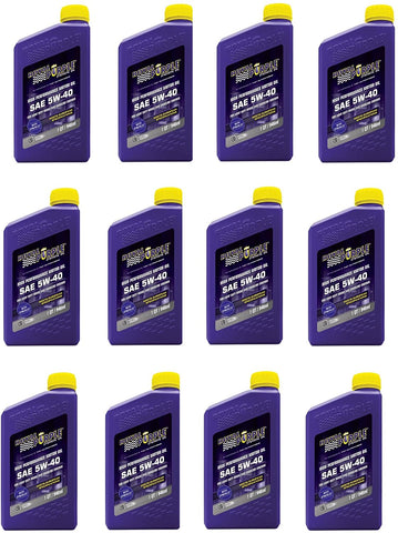 Royal Purple 01540 API Licensed Enhanced Additive Technology Synthetic Motor Oil 5W-40 to Increase Fuel Efficiency - 1 qt (Case of 12)