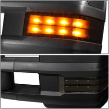 Right Side Black Power Heated Smoked LED Turn Signal Lamp Side Towing Mirror Replacement for Silverado Sierra K2XX 14-17