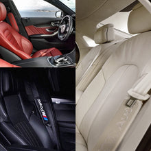 Car Interior Seat Belt Covers for Adults Black Shoulder Pads Seatbelt Cover pad with Embroidered Emblem Accessories Compatible for BMW Great idea for a Gift to The Driver! 2 pcs