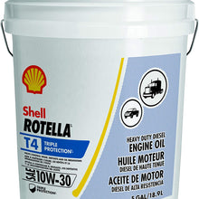 Shell Rotella 550045136 T4 Triple Protection 10W-30 Diesel Engine Oil (CK-4), 5 Gallon