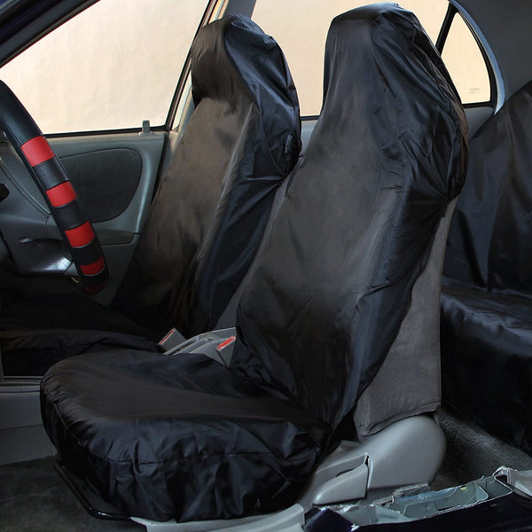 FH Group FB066102 Ornate Diamond Stitching Car Seat Covers, Red/Black FH1002 Non-Slip Dash Pad- Fit Most Car, Truck, SUV, or Van