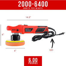TCP Global Model EP-502-6" Variable Speed Random Orbit Dual-Action Polisher with a 6 Pad Professional Buffing and Polishing Kit - Buff, Polish & Detail Car Auto Paint