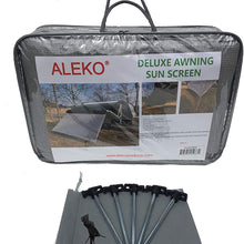 ALEKO RVSSC12X7 RV Deluxe Awning Sun Screen 12 x 6 Feet Gray Mesh
