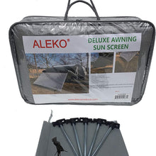 ALEKO RVSSC16X7 RV Deluxe Awning Sun Screen 16 x 6 Feet Gray Mesh