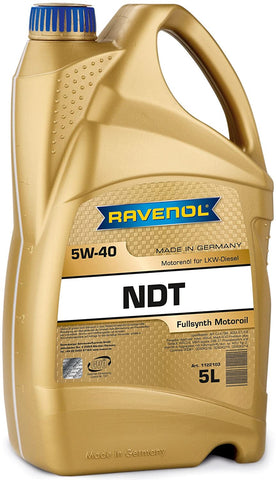 RAVENOL J1A1802 NDT 5W-40 Fully Synthetic Heavy Duty Diesel Motor Oil API CJ-4 / SM