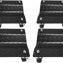 Pentagon Tool | Premium 4-Pack | Car Tire Dolly - Tire Skates | 1,500 lbs Rating | Black