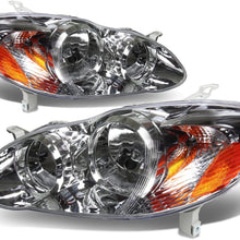 For 03-08 Corolla E120 Pair of Chrome Housing Amber Corner Headlight Lamps Kit