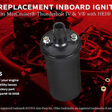 Replacement Inboard Ignition Coil - Fits MerCruiser Thunderbolt IV and V Ignition Systems with HEI - Replaces Sierra 18-5438, Mercury 392-805570A2, 392-7803A4, 392-805570A1, GLM 72115, PerTronix 40511