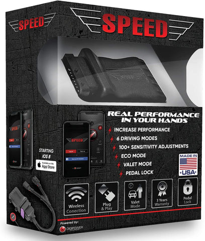 Digipower USA 20102 Speed Bluetooth Throttle Response Controller Fits 2009-2019 Ford Edge, Explorer, F-150, F-150 Raptor, Focus, Fusion, Mustang & Taurus - Fits All Trim Packages
