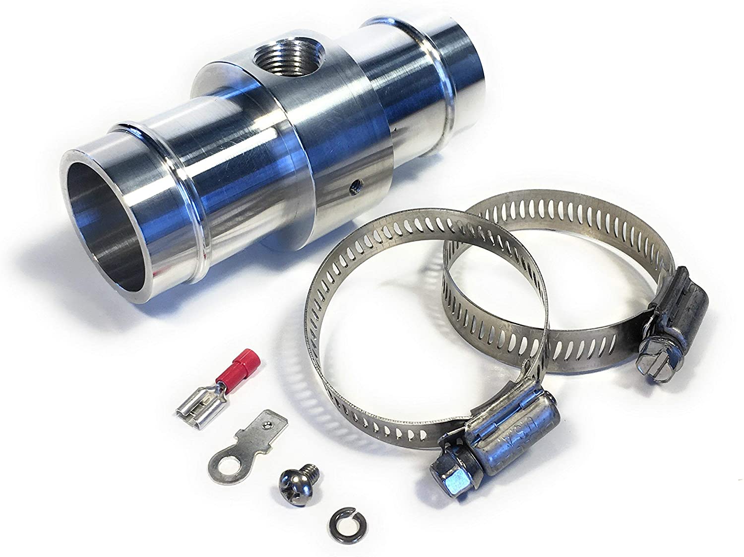 Steiger Performance Inline Radiator Hose Temperature Sensor Adapter for 1.5 inch (38mm) hose, 3/8 NPT