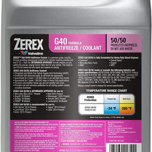 Zerex G40 Phosphate and Nitrite Free 50/50 Prediluted Ready-to-Use Antifreeze/Coolant 1 GA, Case of 6