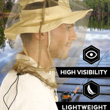 Mosquito Head Net Mesh - Bug/Insect Face Netting for Hats with Extra Fine Fly Screen Holes for Men & Women - Ultimate Outdoor Protection/Shield from Bugs, Gnats, No-See-Ums & Midges. Chemical Free