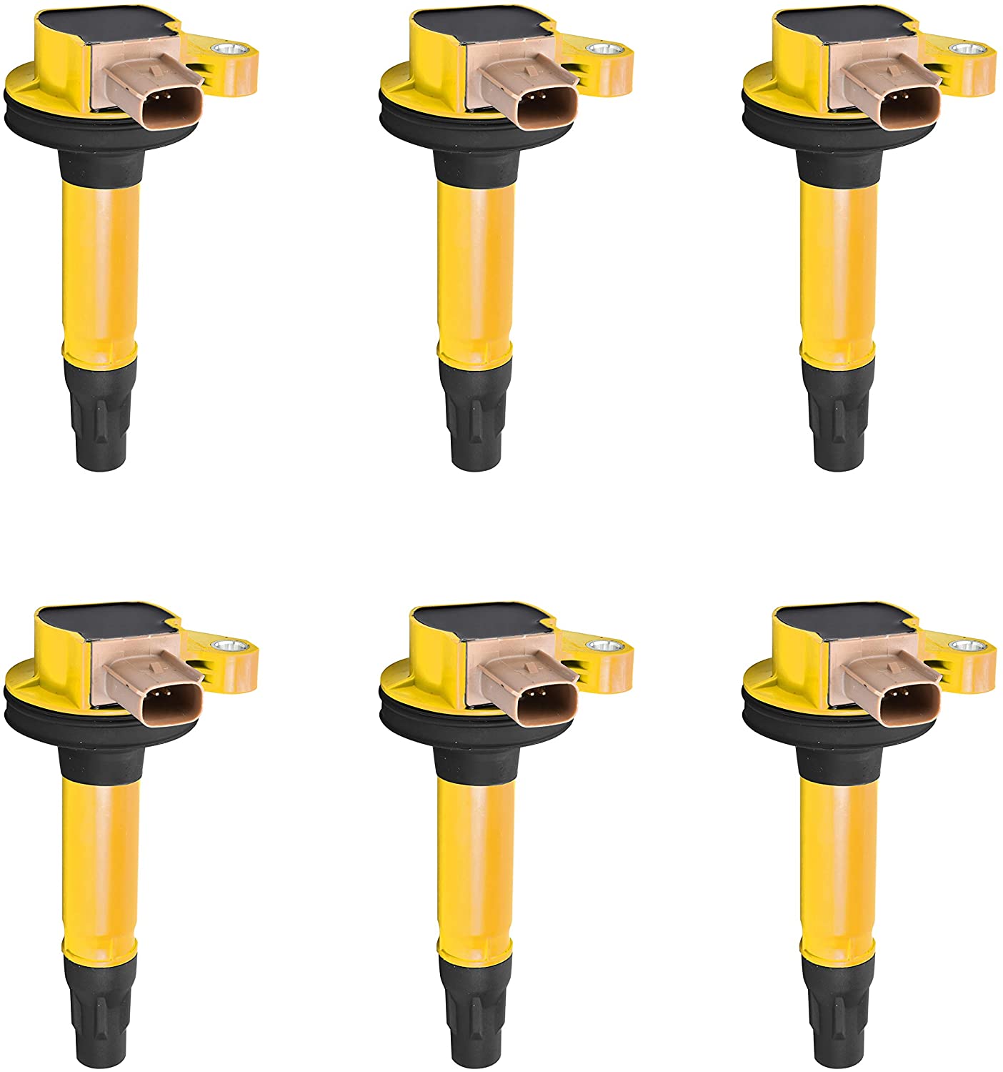 ENA Heavy Duty Ignition Coil Set of 6 Compatible with 2015-2017 Ford Transit 150 250 350 2013-2017 Ford Explorer V6 3.5L and 2011-2015 Ford F150 V6 3.5L (6)