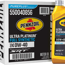 Pennzoil Ultra Platinum Full Synthetic 0W-40 Motor Oil (1 Quart, Case of 6)
