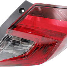 Tail Light Assembly Compatible with 2016-2018 Honda Civic Outer Sedan Passenger Side