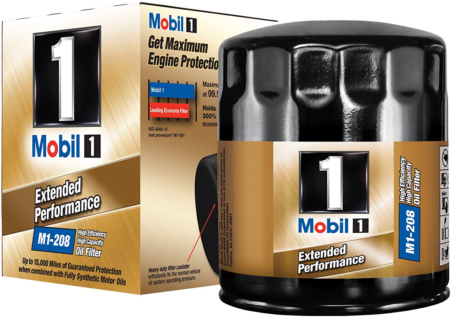 Mobil 1 M1-208 Extended Performance Oil Filter (Pack of 2)