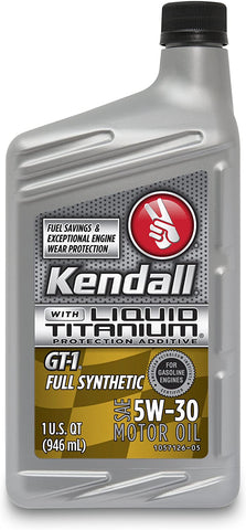 Kendall (1057232-AI) GT-1 5W-30 Full Synthetic Motor Oil - 1 Quart