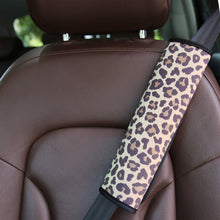 YR 2 Packs Soft Comfort Car Seat Belt Pads Cover, Universal Car Seat Belt Shoulder Pads Strap Covers for Adults, Car Seat Belt Cushions, Leopard