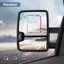HF AUTOPARTS Towing Mirrors Compatible with 2003-2007 Chevy , Silverado Side Mirror, GMC Sierra Tow Mirrors, Pair Power Heated with Turn Signal Light Backup Lamp Extendable Pair Set