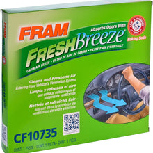 FRAM Fresh Breeze Cabin Air Filter Replacement for Car Passenger Compartment w/Arm and Hammer Baking Soda, Easy Install, CF8644A for Select Volkswagen and Audi Vehicles , white