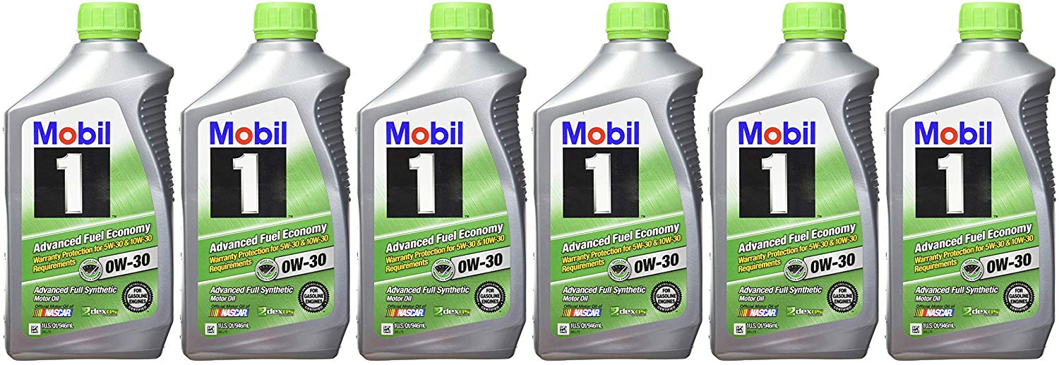 Mobil 1 0W-30 (Advanced Fuel Economy) Synthetic Motor Oil - 1 Quart (Pack of 6)