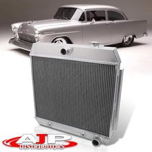 AJP Distributors Upgrade Replacement Tri-Core 3 Row Full Aluminum Performance Racing Front Mount Engine Cooling Radiator For Chevy Small Block 150/210 V8 Bel Air Manual Transmission 1955 1956 1957