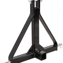 ECOTRIC 3 Point 2" Receiver Trailer Hitch Category 1 Tractor Tow Hitch Drawbar Adapter with One Year Warranty