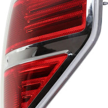 Tail Light Lens and Housing Compatible with 2009-2014 Ford F-150 Styleside Chrome trim Passenger Side