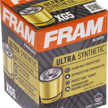 Fram Ultra Synthetic XG5, 20K Mile Change Interval Spin-On Oil Filter with SureGrip, 1 Piece - Packaging May Vary