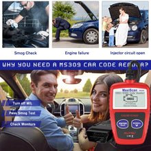 Autel MS309 Universal OBD2 Scanner Check Engine Fault Code Reader, Read Codes Clear Codes, View Freeze Frame Data, I/M Readiness Smog Check CAN Diagnostic Scan Tool