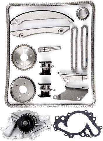 SCITOO Timing Chain Water Pump Kit fits for 2005 2006 TK140B TK5028 WP5027 for Chrysler 300 Concorde Intrepid Sebring 2.7L