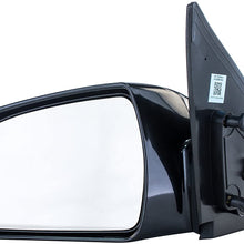 Driver Side Mirror for (2006 2007 2008 2009 2010) Hyundai Sonata Unpainted Heated Power Operated Right Outside Rear View Replacement Door Mirror - Parts Link #: HY1320149
