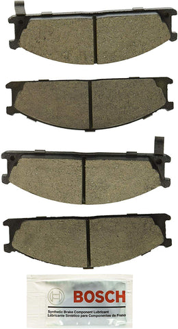 Bosch BC333 QuietCast Premium Ceramic Disc Brake Pad Set For Nissan: 1986-1994 D21, 1998-2004 Frontier, 1987-1995 Pathfinder, 1995-1997 Pickup, 1987-1988 Van; Subaru: 1992-1995 SVX; Front