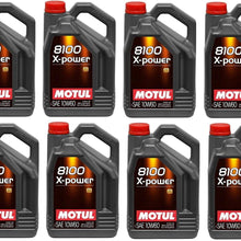 Motul 106144 Set of 8 8100 X-Power 10W-60 Motor Oil 5-Liter Bottles