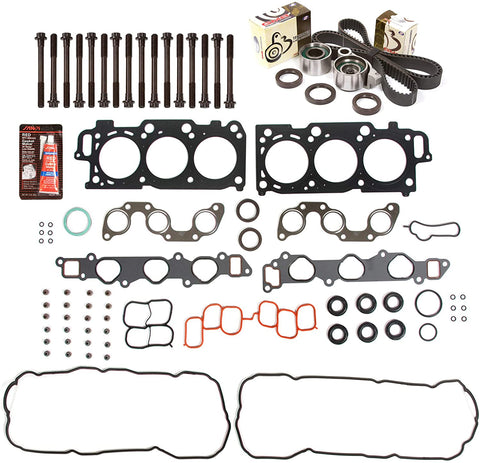 Evergreen HSHBTBK2049 Head Gasket Set Timing Belt Kit Compatible with/Replacement for 04-10 Toyota Lexus 3.3 DOHC 3MZFE