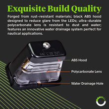 LED License Plate Light for Trailer [Stud Mount] [DOT FMVSS 108] [SAE L] [Black-Finish] [Waterproof] [12V DC] License Tag Lights for UTV ATV Trailer Truck RV Boat