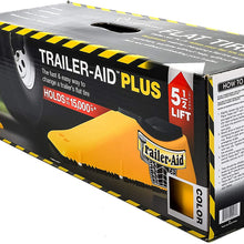 Trailer-Aid "Plus" Tandem Tire Changing Ramp, The Fast and Easy Way To Change A Trailer's Flat Tire, Holds up to 15,000 Pounds, 5.5 Inch Lift (Yellow)