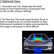 CK Formula Universal Decorative Hood Scoop Dark Smoke Black Waterproof Air Flow Intake Vent Cover for Vehicle Car Auto