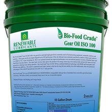 Renewable Lubricants Bio-Food Grade ISO 100 Gear Oil, 5 Gallon Pail