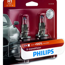 Philips H1 X-tremeVision Upgrade Headlight Bulb with up to 100% More Vision, 2 Pack