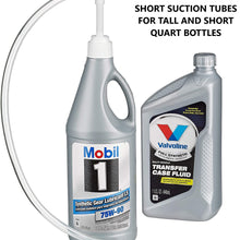 Slippery Pete - Lower Unit Gear Oil Pump for Standard Quart Bottles, Includes 3/8" Metal Swivel, 8mm and 10mm Adapters to Fit Most Major Marine Boat Outboard Motors
