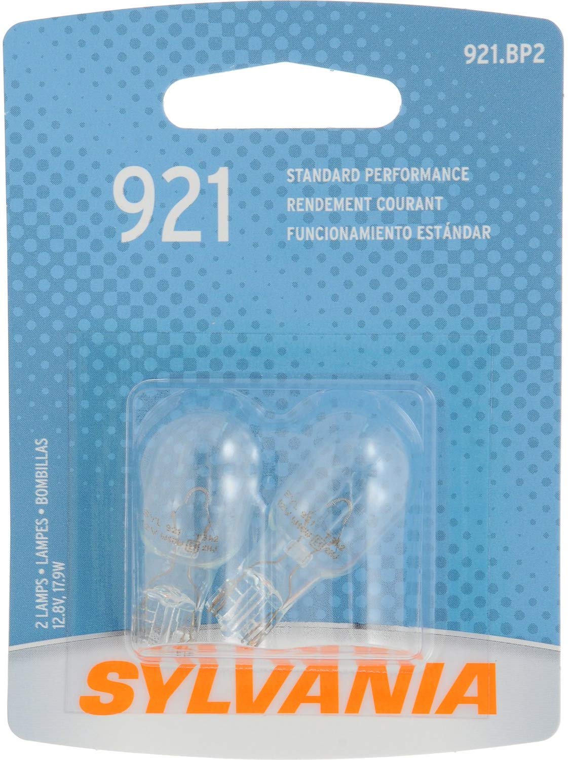 SYLVANIA 921 Basic Miniature Bulb, (Contains 2 Bulbs)