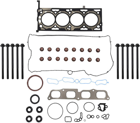 DNJ Head Gasket Set with Head Bolt Kit For 2013-2017 for Cadillac ATS 2.0L 1998cc 122cid L4 DOHC