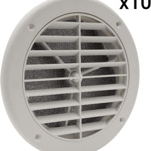 RecPro RV AC Vent 5" Side Vent | Optional Charcoal Filter | White | Camper AC Vent (5 Pack, No Charcoal Filter)