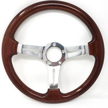 350mm 14" Inch 5 bolt Grant Classic Nostalgia Style Wood Grain Steering Wheel Slotted 3 Spoke Steering Wheel Light Wood Grip and horn (14" steering wheel)…