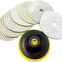 Diamond Polishing Pads 4 inch Wet/Dry 8 Piece Set Granite Stone Concrete Marble