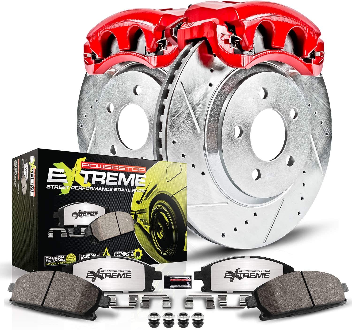 Power Stop KC1043A-26 Front Z26 Street Warrior Brake Kit Acura Honda