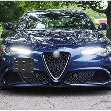 Xotic Tech for Alfa Romeo Giulia 2017+ Black Front Bumper Tow Hook License Plate - No Drill Mounting Bracket Adapter Kit